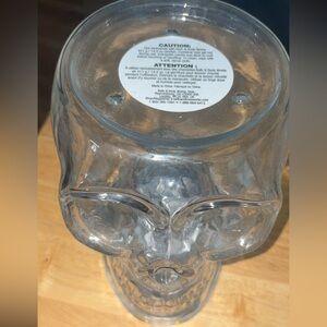 Bath & Body Works Transparent Skull Candle Holder